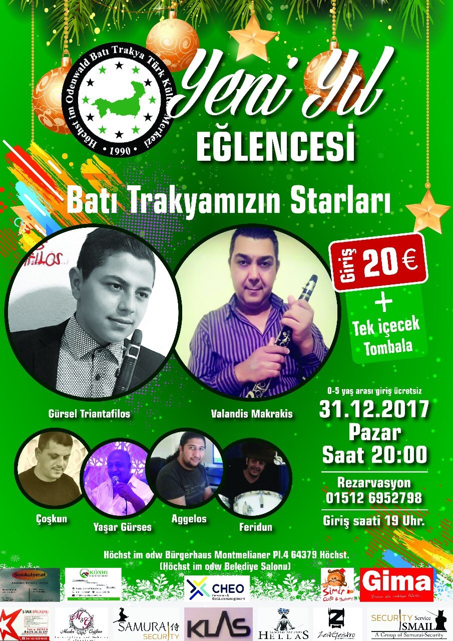 Höchst derneğimiz yılbaşı eğlencesi düzenliyor