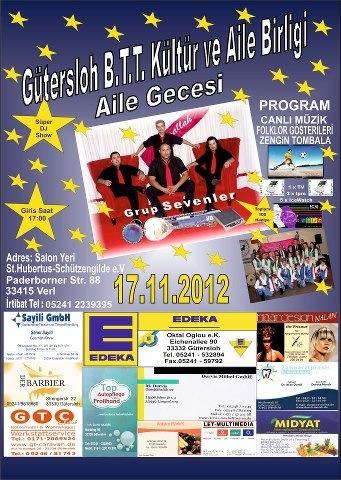 Gütersloh ve Çevresi Yunanistan Batı Trakya Türkleri Kültür ve Aile Birliği Aile Gecesi düzenliyor