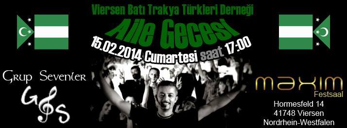 Batı Trakya Türkleri Viersen'deki Aile Gecesi'nde buluşuyor