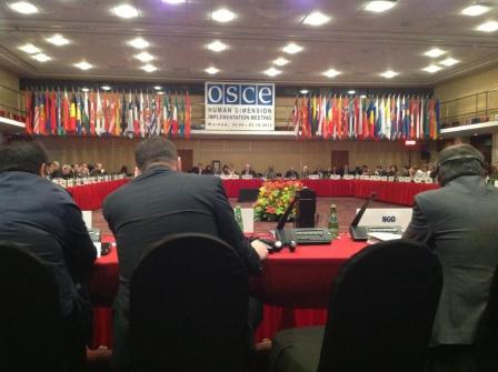 ABTTF participated in the OSCE Human Dimension Implementation Meeting 2012