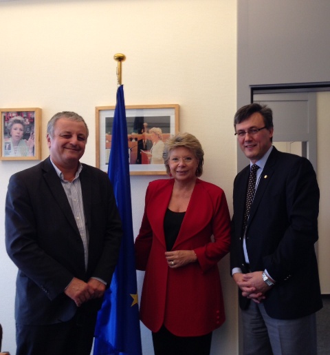 ABTTF AB Komisyonu Başkan Yardımcısı Viviane Reding ile Strazburg’ta görüştü