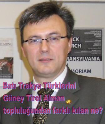 Batı Trakya Türklerini Güney Tirol Alman topluluğundan farklı kılan ne?