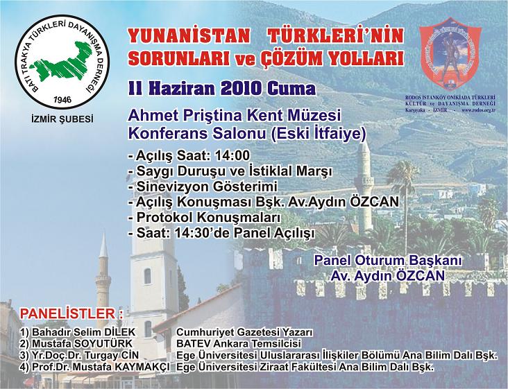 Yunanistan’daki Türklerin sorunları İzmir’de tartışılacak