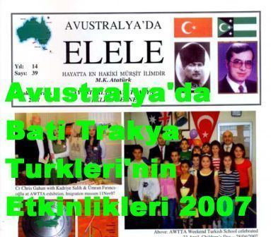 Avustralya'da Batı Trakya Türklerinin etkinlikleri - 2007 