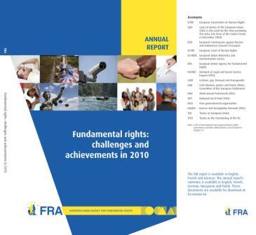 AB Temel Haklar Ajansı 2010 Yıllık Raporu’nu yayımladı