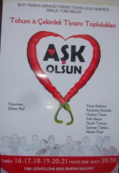 “Aşk Olsun“ Gümülcine’de Perde Açıyor