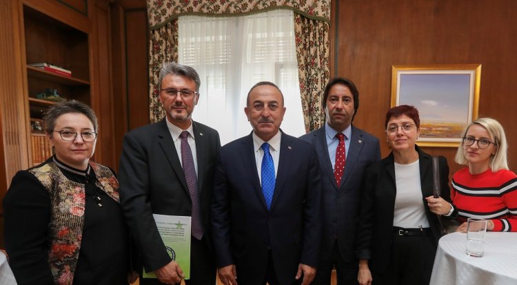Batı Trakya Türk heyeti Strazburg’da T.C. Dışişleri Bakanı Mevlüt Çavuşoğlu ile görüştü