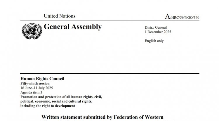 ABTTF’den BM İnsan Hakları Konseyi’ne yazılı bildiri