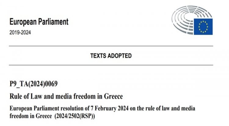 Resolution from the European Parliament on serious developments that threaten the rule of law in Gre...