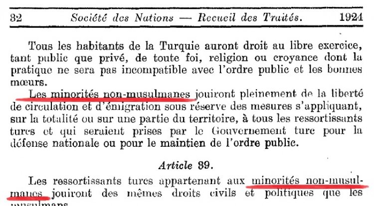 Vertrag von Lausanne: Die nichtmuslimische Minderheit in Istanbul, Gökçeada (Imbros) und Bozcaada (Tenedos)