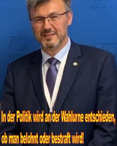 In der Politik wird an der Wahlurne entschieden, ob man belohnt oder bestraft wird!