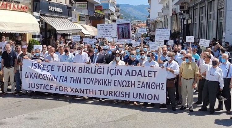 ABTTF, İskeçe Türk Birliği’nin haksızlığa ve adaletsizliğe karşı düzenlediği eyleme katıldı