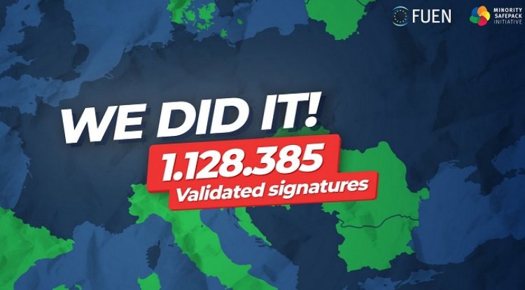 Signatures collected for the Minority Safepack Initiative are registered online at the European Commission