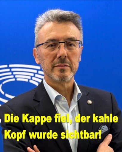 Die Kappe fiel, der kahle Kopf wurde sichtbar!
