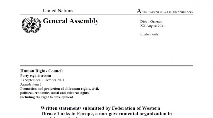 ABTTF reichte bei den Vereinten Nationen eine schriftliche Erklärung ein 