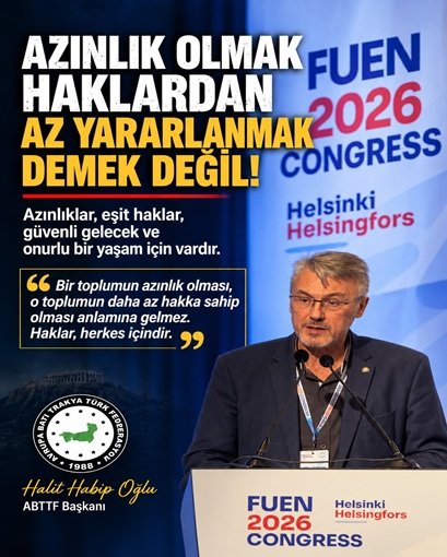 Azınlık olmak haklardan az yararlanmak demek değil!